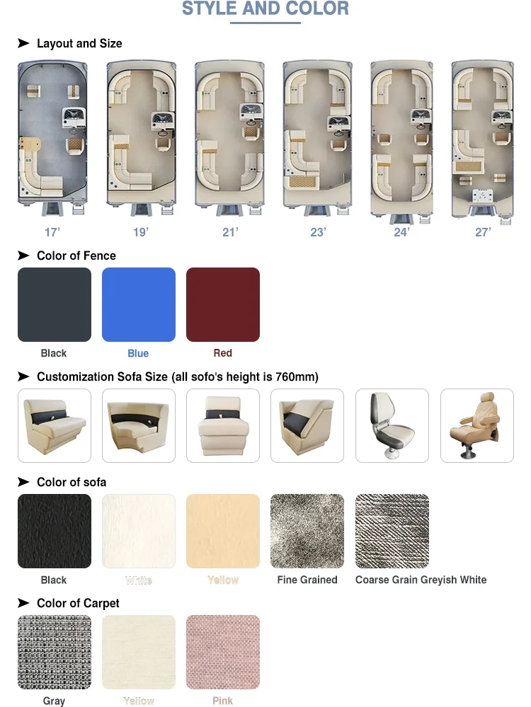 Custom Luxury Yacht Equipped with High Speed Barge Pontoon Boat Features Tent Aluminum Hull Outboard Engine CE Certified