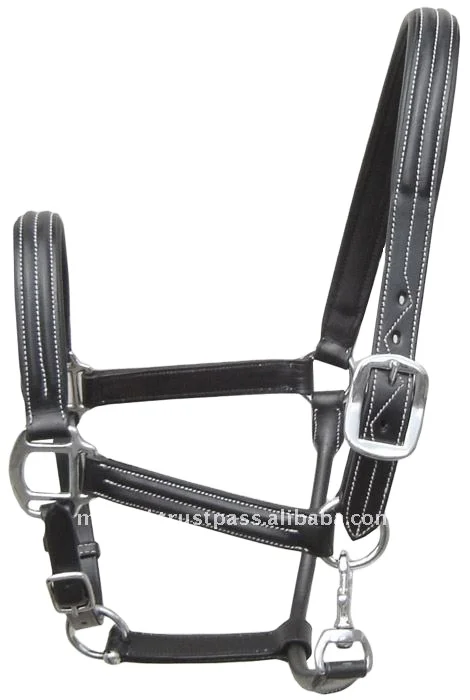 CLASSIC LEATHER HORSE HALTER BRASS HARDWARE SOFTY LEATHER PADDED FANCY STITCHED/CUSTOM LEATHER HORSE HALTER