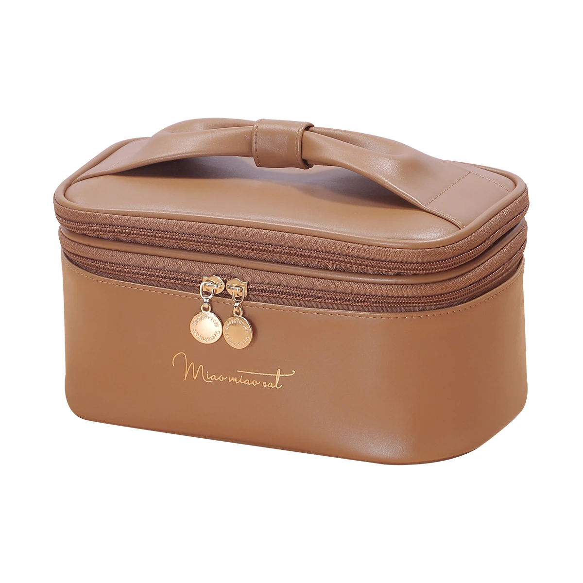 Custom Makeup Bag for Women Girls Cute Portable Makeup Brushes Bag Bow-knot Cosmetic Case Toiletry Pouch Travel Kit Organizer
