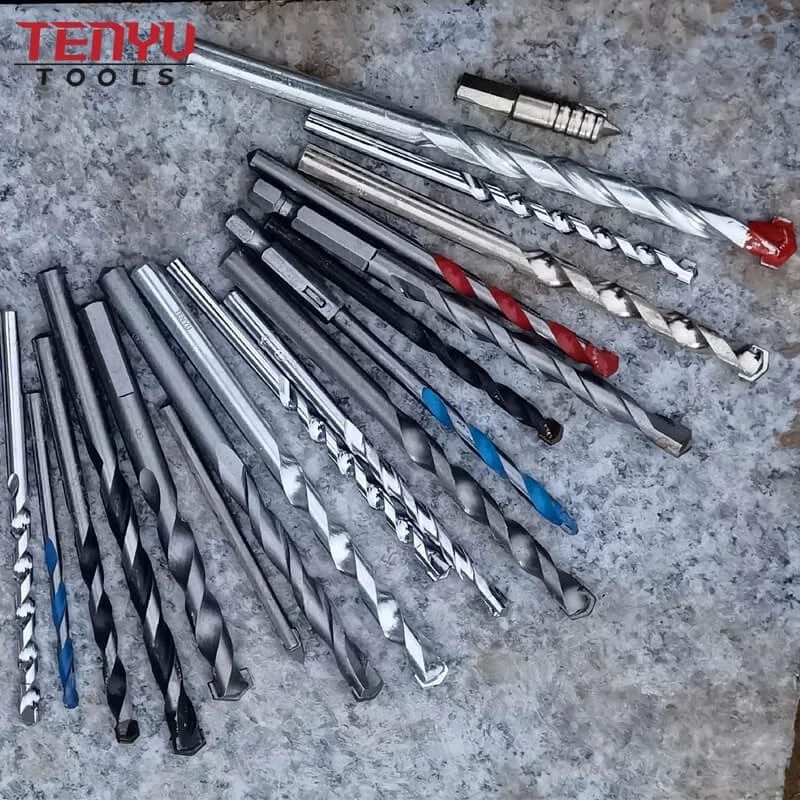 5pcs Colorful Painted Single Tungsten Carbide Carbide Tip Glass Tile Drill Bit and Masonry Drill Bit Set