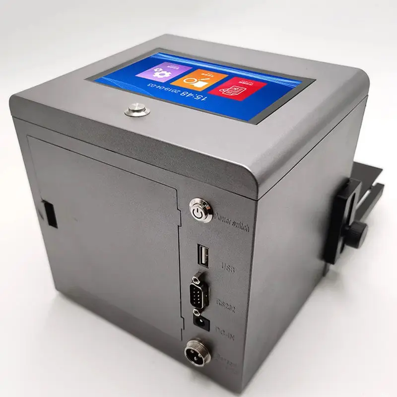 Date Barcode QR Code Small Desktop Touch Screen Intelligence Static Inkjet Printer