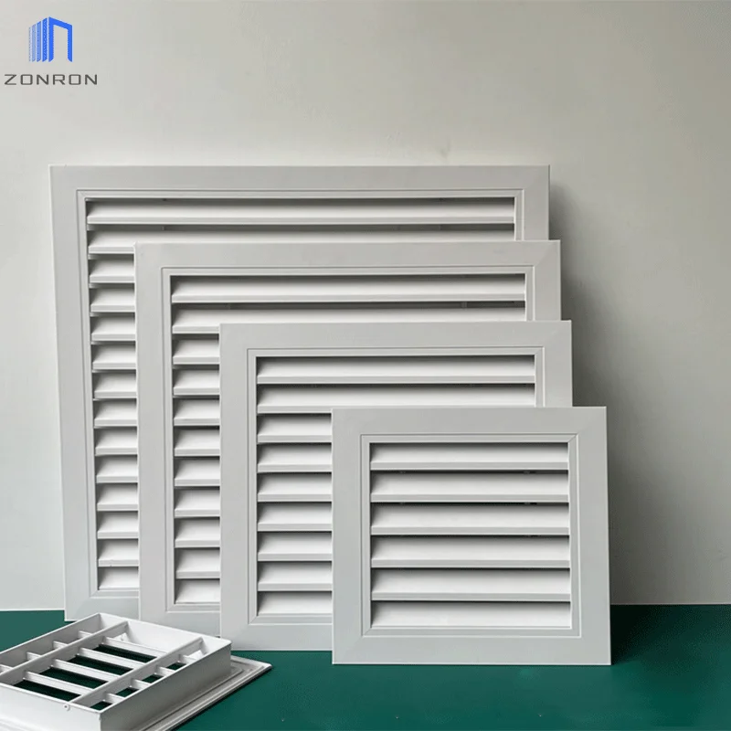 Zonron Powder Coating Aluminum Outdoor Shutter Louvers plantation shutters Rain shutter can be opened