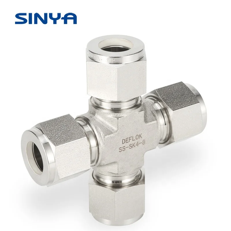 Instrumentation Tube Fittings Compression Double Ferrule 1/4 X 3/8 316 Stainless Steel Tube End Reducer Supplier in China