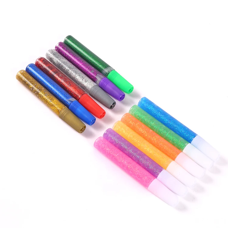 Wholesale 10ml Liquid Glitter Glue Decoration Craft Safety Glitter Glue For Kids DIY Christmas Set