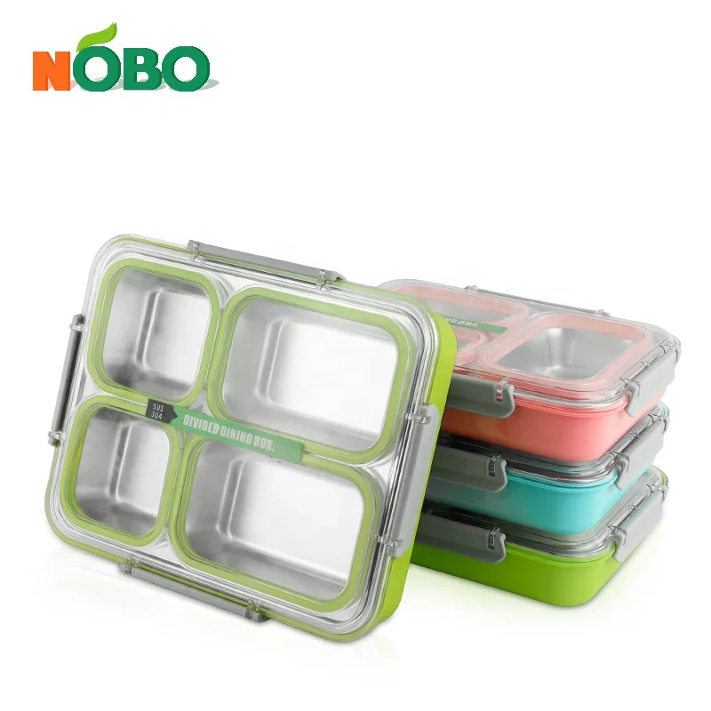  Eco-friendly compartment meal prep pack food insulated custom stainless steel lunch