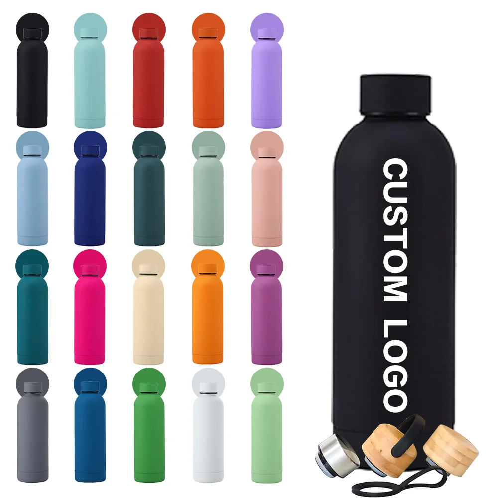 Custom Logo Hot Sale Gym Small Mouth 304 Stainless Steel Outdoor Stainless Steel Sports Water Bottle 500ML Water Bottle Sport