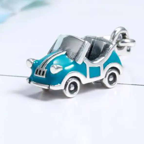 Бусины-шармы из серебра 925 пробы с эмалью для изготовления украшений