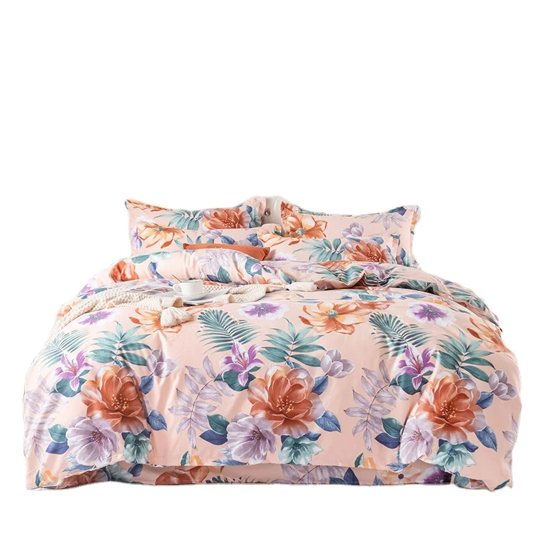  Hot sale thicken pure cotton four-piece bed linen quilt
