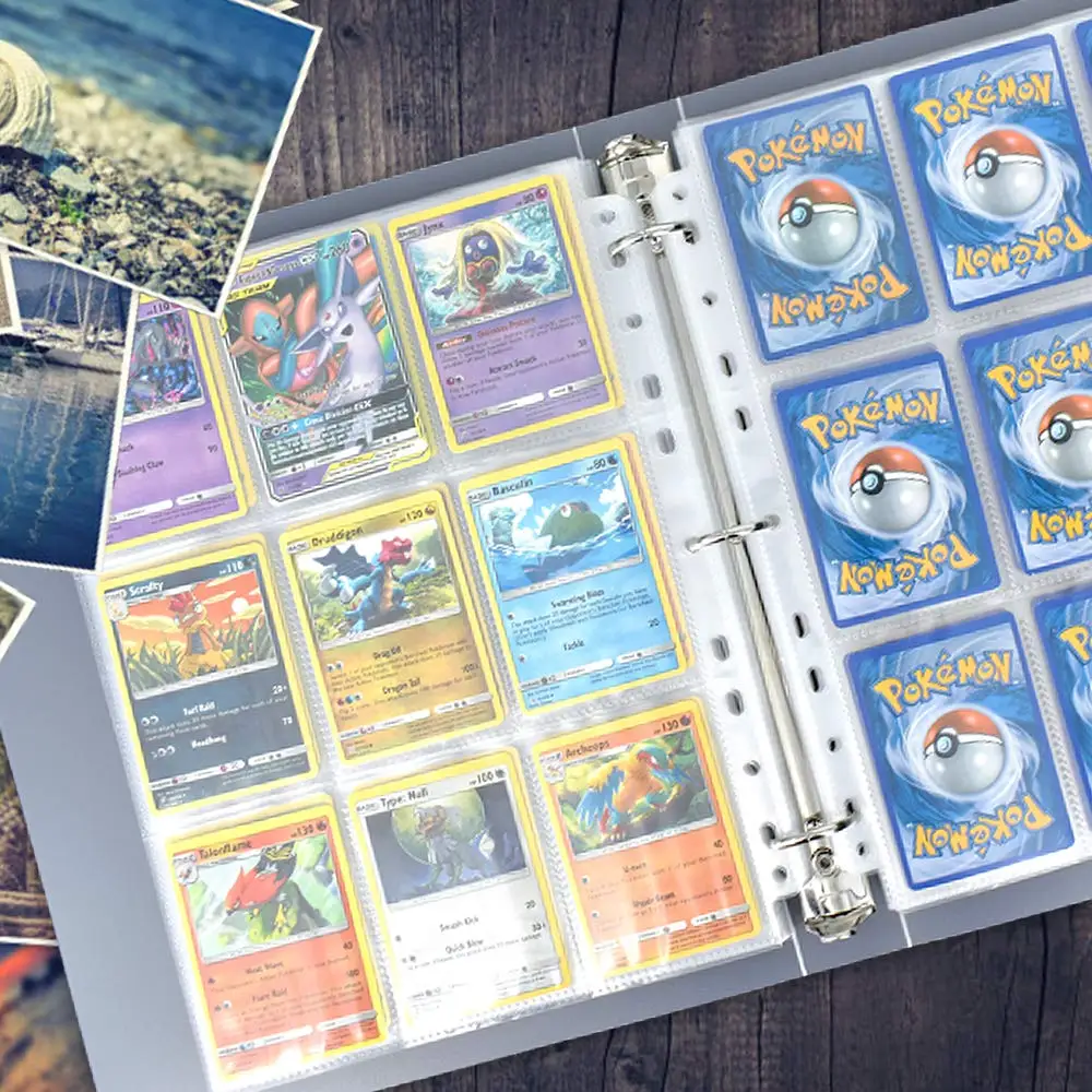 9-Pocket 540 Cards Double Sided Pages Transparent Folder Binder Poke Mon Trading Card Sleeves Holder for Pokemon Photocards