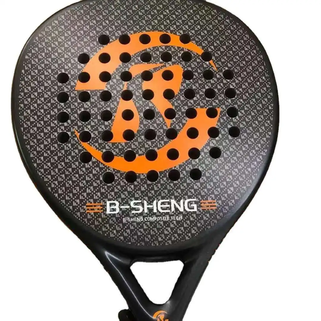 Wholesale pro Padel Racquet 100% Full Carbon Fiber Custom EVA 12K Carbon Tennis Paddle Racket carbon finer padel