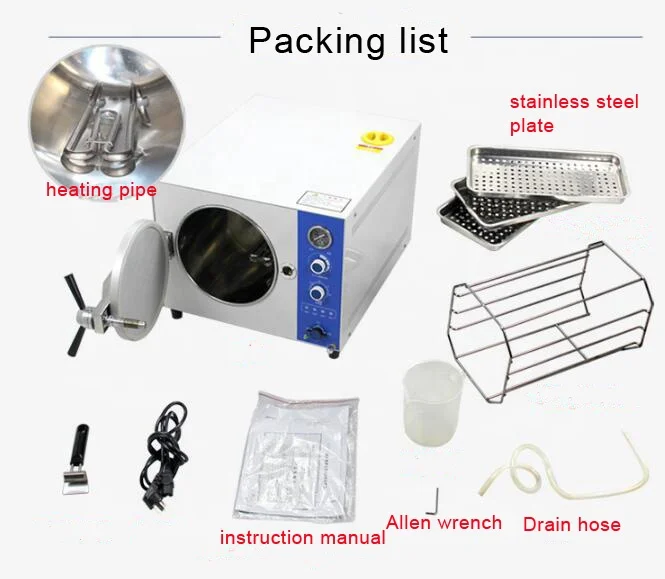 Popular rapidly Table top steam sterilizer small autoclave 24L sterilizers beauty dental sterilizing machine