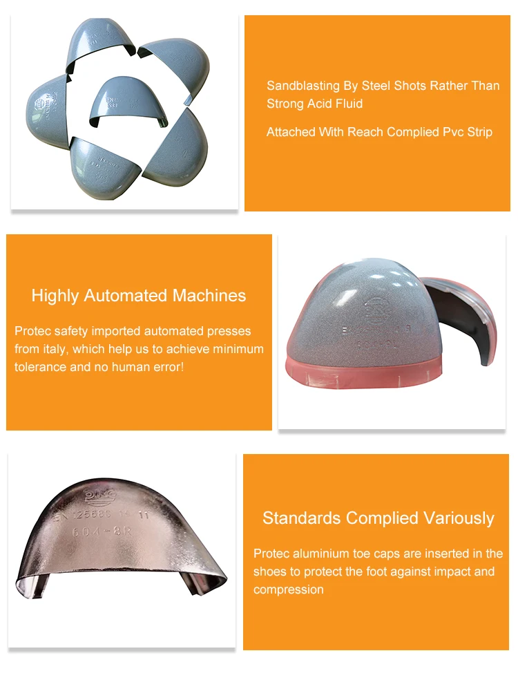Steel toe cap safety gumboots removable safety toe caps inserts