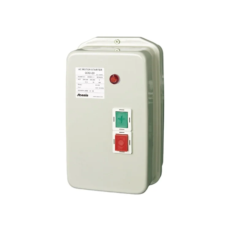 Wholesales 3 phase DOL QCX2-50 LE1-50 YCQ7 220V 380V electric ac contactor motor magnetic starter With Led lamp