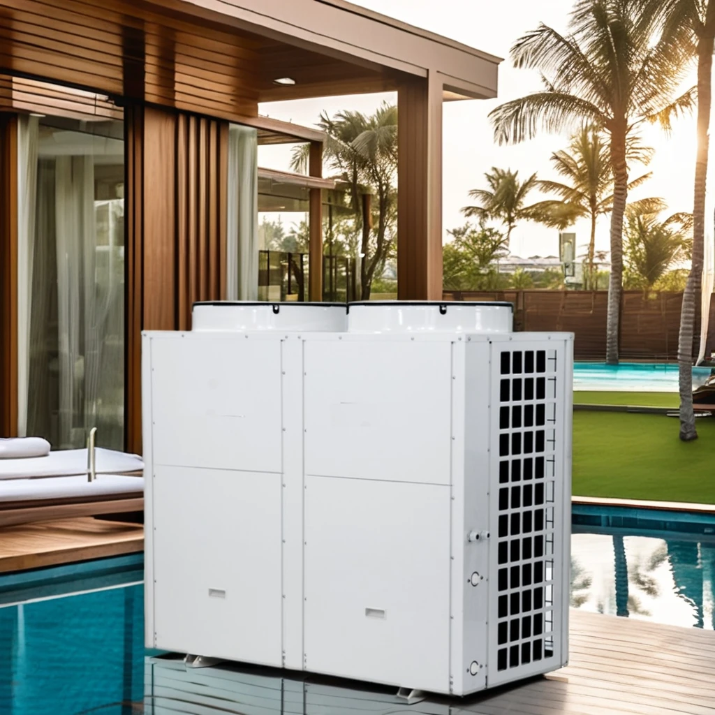 100kW Electric Powered Household Air Source Heat Pump Hot Water Swimming Pools Hotels Smart WiFi App Control Durable