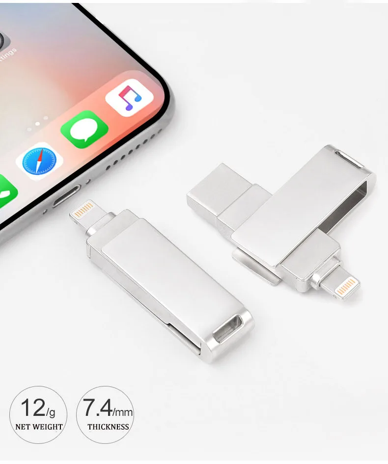 Usb Stick Usb Flash Drive For Iphone Ipad Pendrive 2.0 64gb Usb 32gb 128gb 2 in 1 Pen Drive For ios External Storage Devices