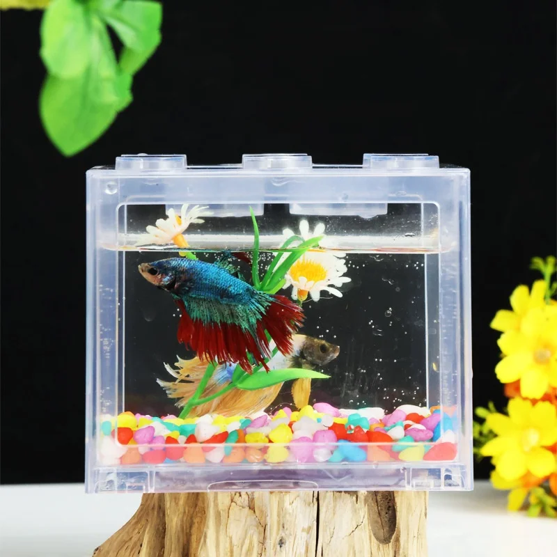 Cheap Betta Fish Tankmini Aquarium Small Aquarium Office Viewing Transparent Acrylic Fish Tank