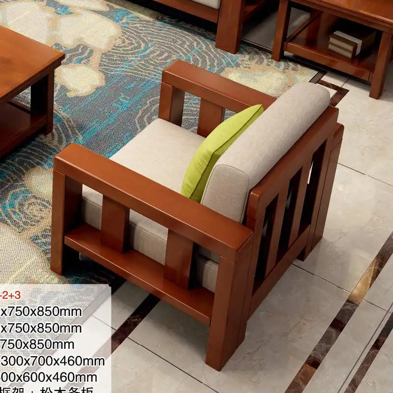 Wooden Frame Fabric Furniture Sectional Living Room Sofas Classical Modern Style Sofa