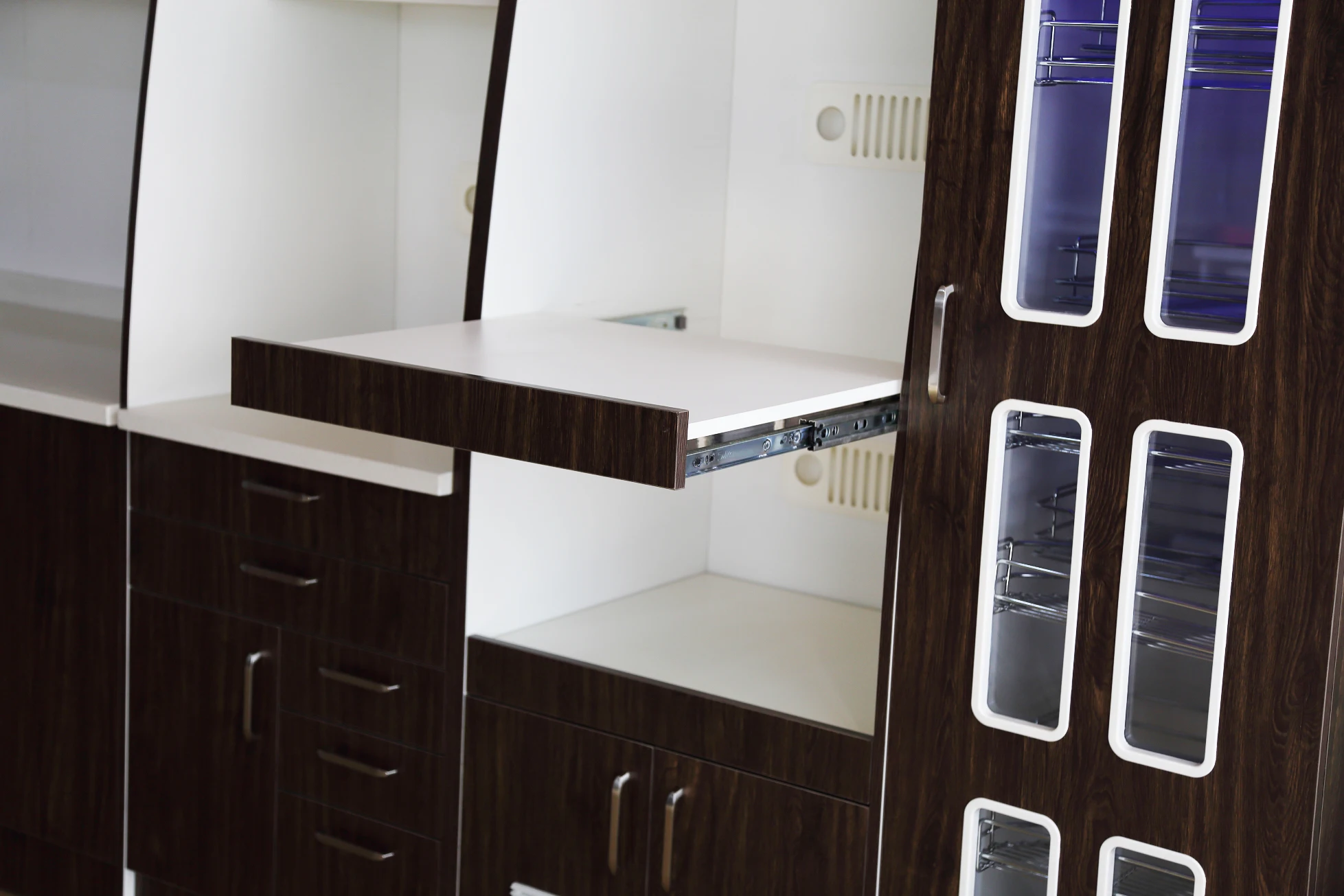 Customized medical furniture Dental clinic wall mounted storage cabinet