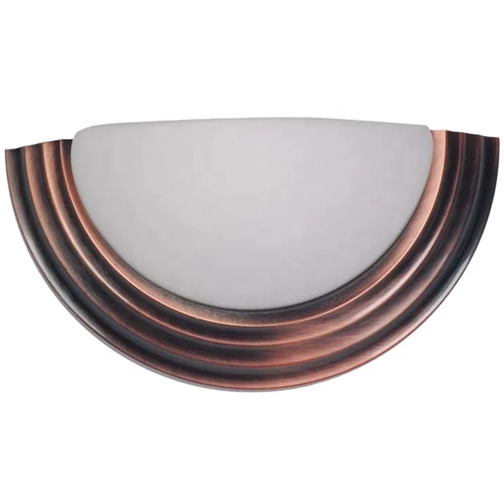 Оптовая продажа, настенный светильник E27 из меди и серебра, хорошее качество, из железа и стекла