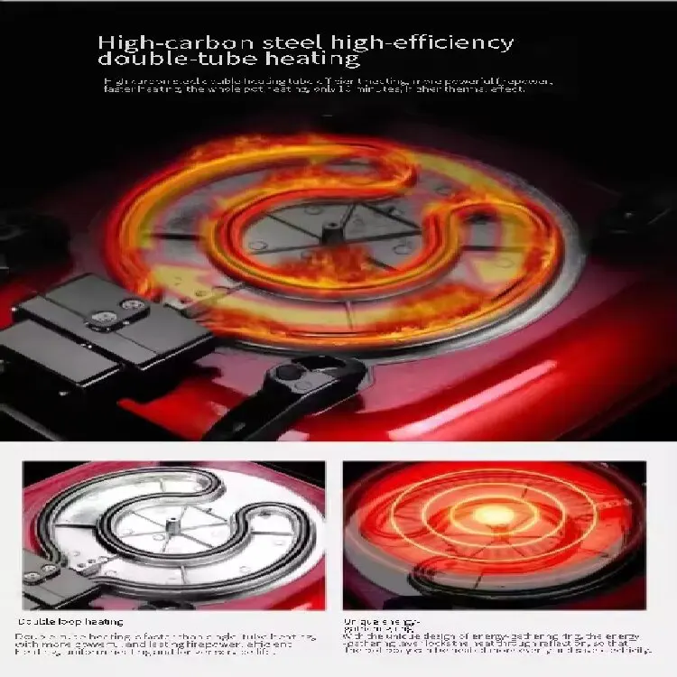 Top sell Integrated Non-Stick Square Pot Oil-Free Electric Wok Manufacturer All-In-One Pot Household Electric Hot Pot Good Price