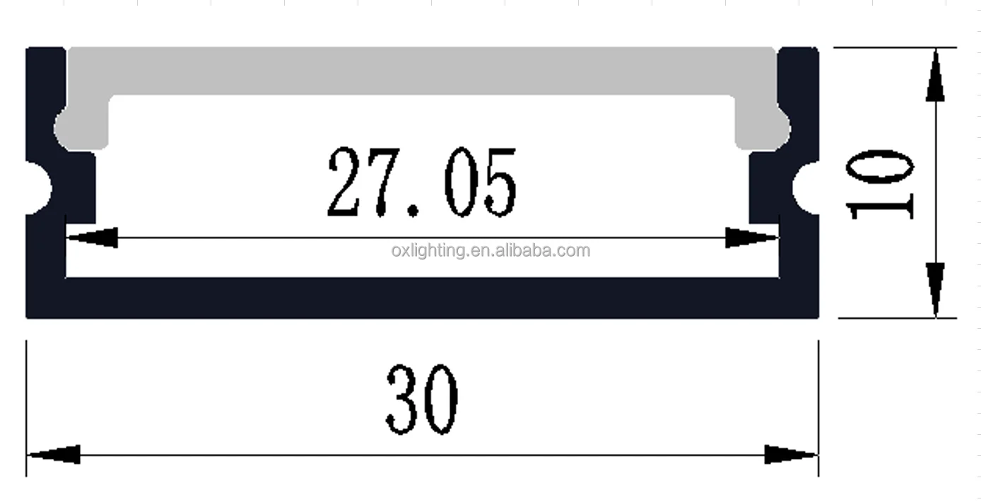 Aluminium Extrusion Profile 27mm Aluminium Kitchen Cabinet Profile 1m 3m Led Diffuser Channel For Led Licht