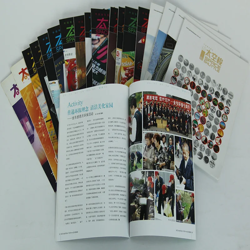 Red High Quality Wholesale Offset Printing Logo Printing Paper Book With Soft Cover Custom Colorful Paper Brochure Catalogues