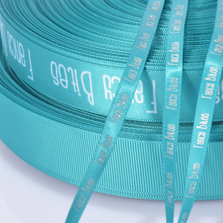 Cheap custom printed logo personalized polyester ribbon