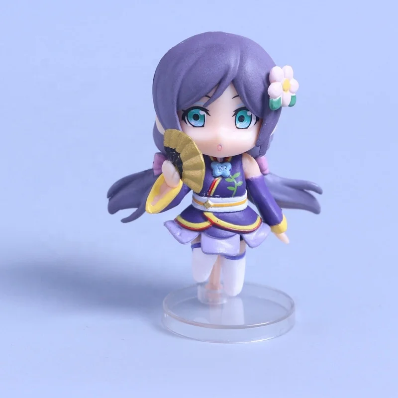 6CM Anime Figure Love Live Random One Q Version Kotori Minami Sonoda Umi Honoka Kimono Model Dolls Toy Gift Collect PVC