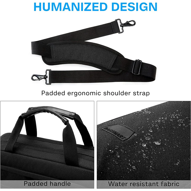 Wholesale custom 15.6 Inch Laptop Bag Large capacity Briefcase laptop case Durable Computer Business Shoulder Bag for Men