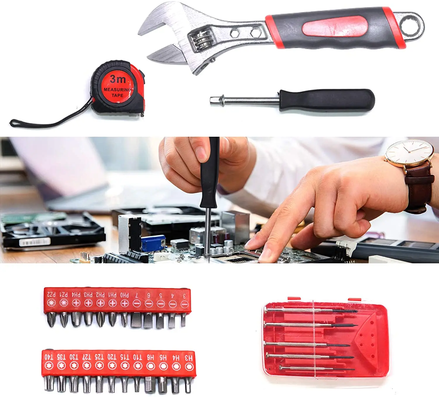 House Repair Kit 799pcs professional Aluminum Trolley Case Mechanic Tool Set with Tool Belt