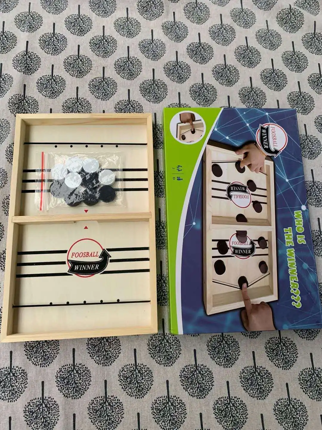 Fast Sling Puck Game Wooden Hockey Table Game Winner Board Games Toys for Adults Parent Child Interactive Chess Toy Board Table