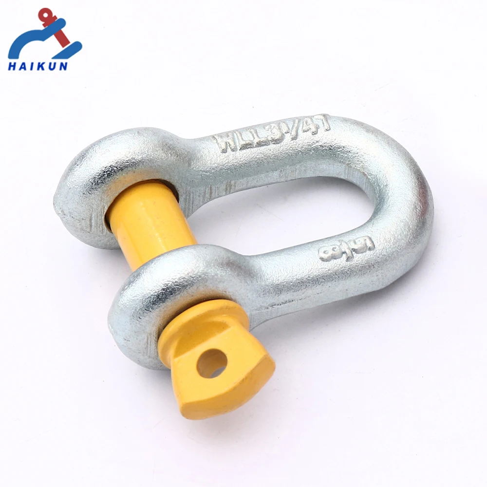 G210 Us Type Forged Wire Rope Fittings Or Chain Fittings SF4 SF6 Alloy Steel Carbon Steel Galvanized Screw Pin D Shackle