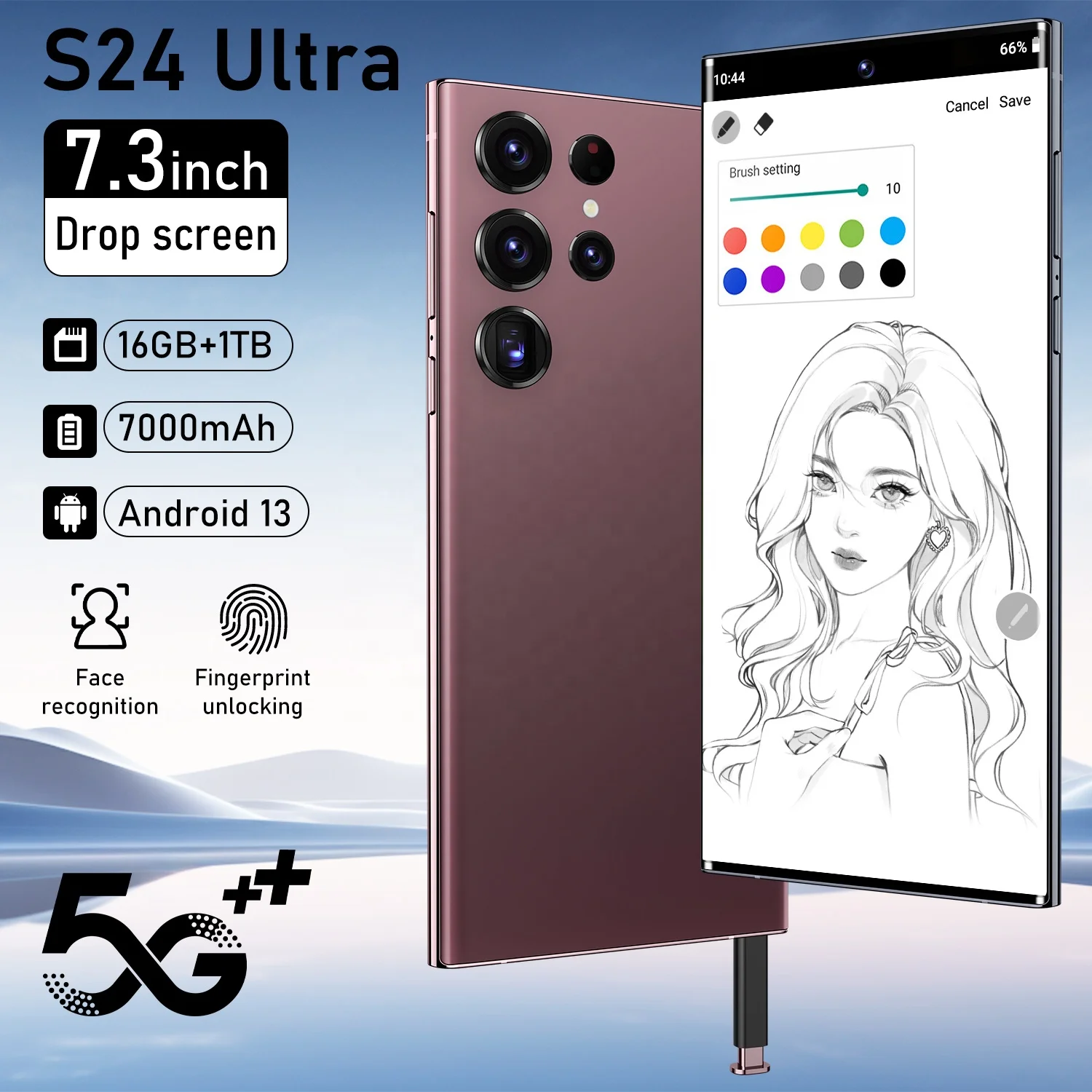 Original phones s24 ultra Smartphones 7.3 inches 16GB+1TB 5G Dual SIM Cellphone Mobile Phone Android 13 s24 ultra 5g smartphone