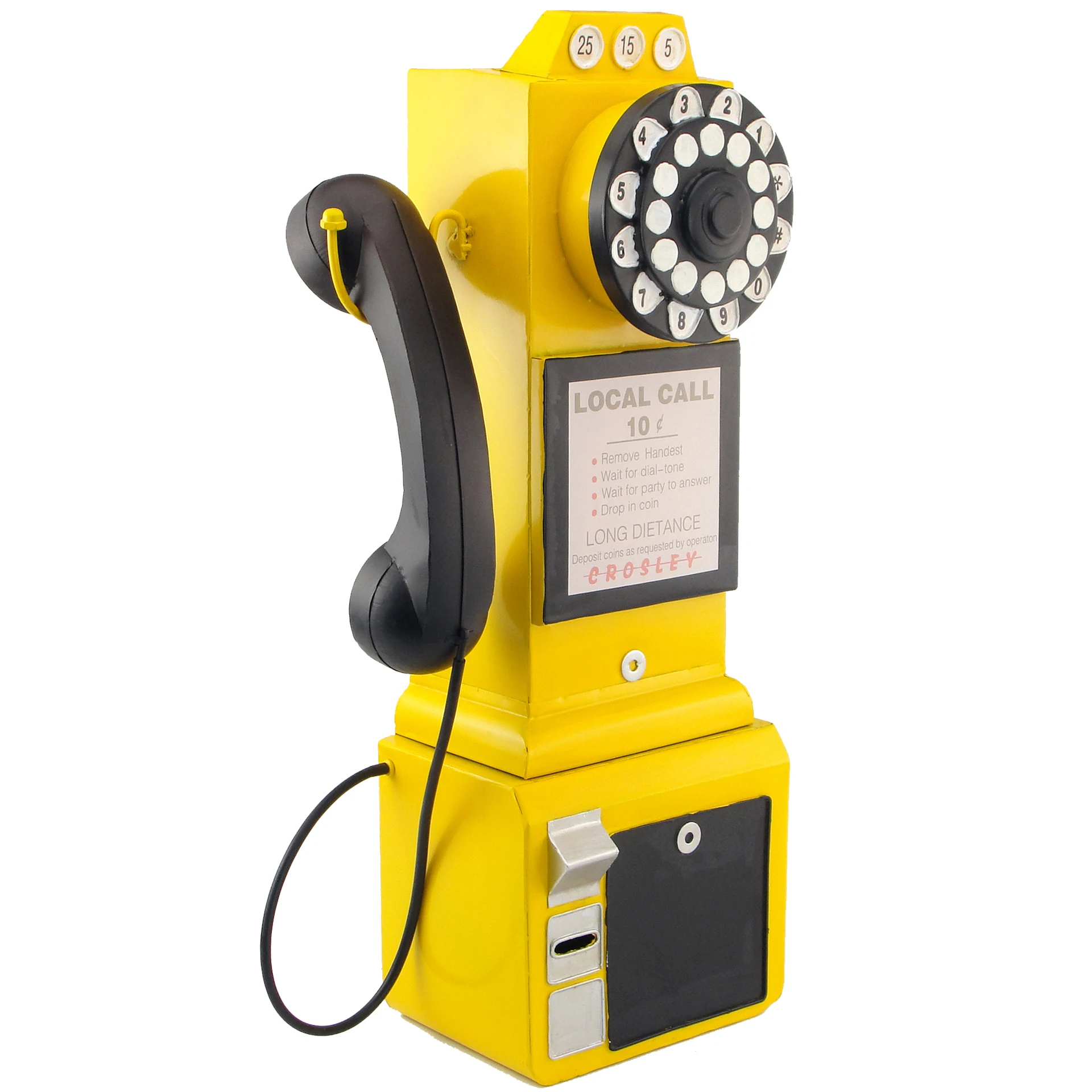 Metal Telephone Model Vintage Telephone Model Crafts Home Desktop Decor for sale