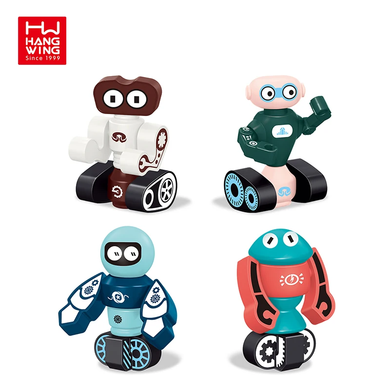 HW TOYS STEAM Educational Toys Magnetic Building Blocks Robot For Kids Interaction Toys Gift