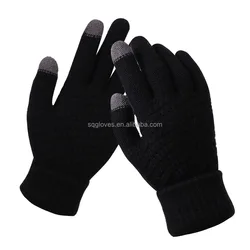 Winter stuff staccessories touch screen custom Magic Gloves ch Screen Men Warm Stretch Knitted Wool gloves and Mittens for women