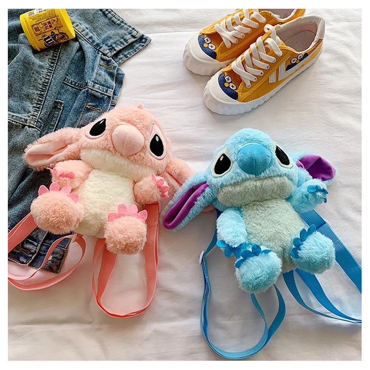Cartoon cute monster 3D design plush backpack plush doll toy claw machine game school plush bag little girl gift