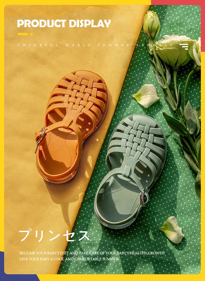 
Summer Baby Jelly Toddler Sandal Shoes Unisex Gladiator Sandals PVC Kids Slides Footwear Summer Colorful Jelly Slides Sandals 