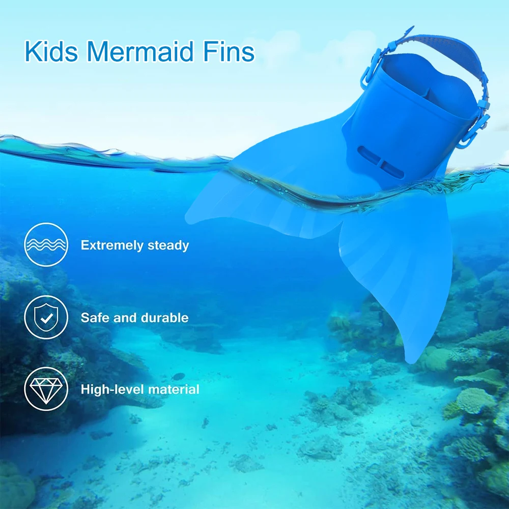 Mermaid Monofin Swim Fin for Kids Monofin Mermaid Tails for Swimming