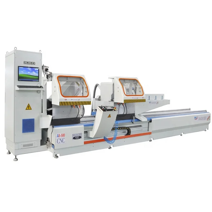Double head cnc aluminum windows cutting saw aluminum frame double head cutting saw machine Aluminum window making machine