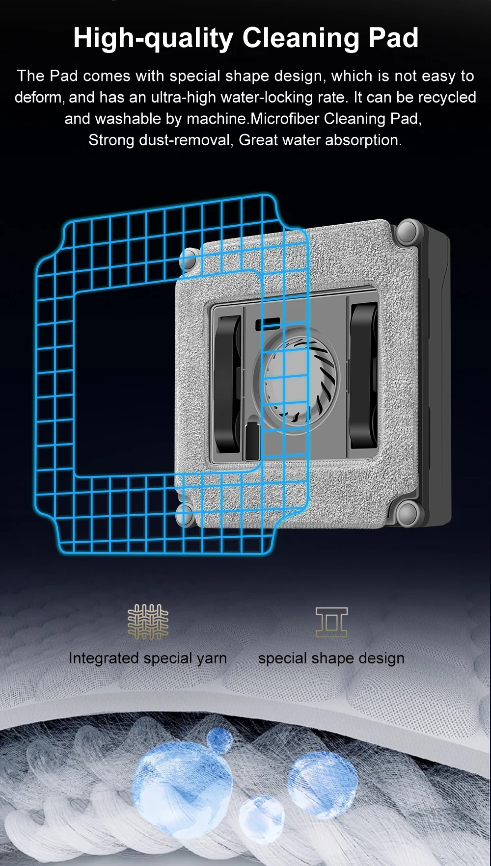 Intelligent Window Cleaner Robot, 3000PA Strong Suction ,One Key Start Function, APP&Control by Remote Control, Win