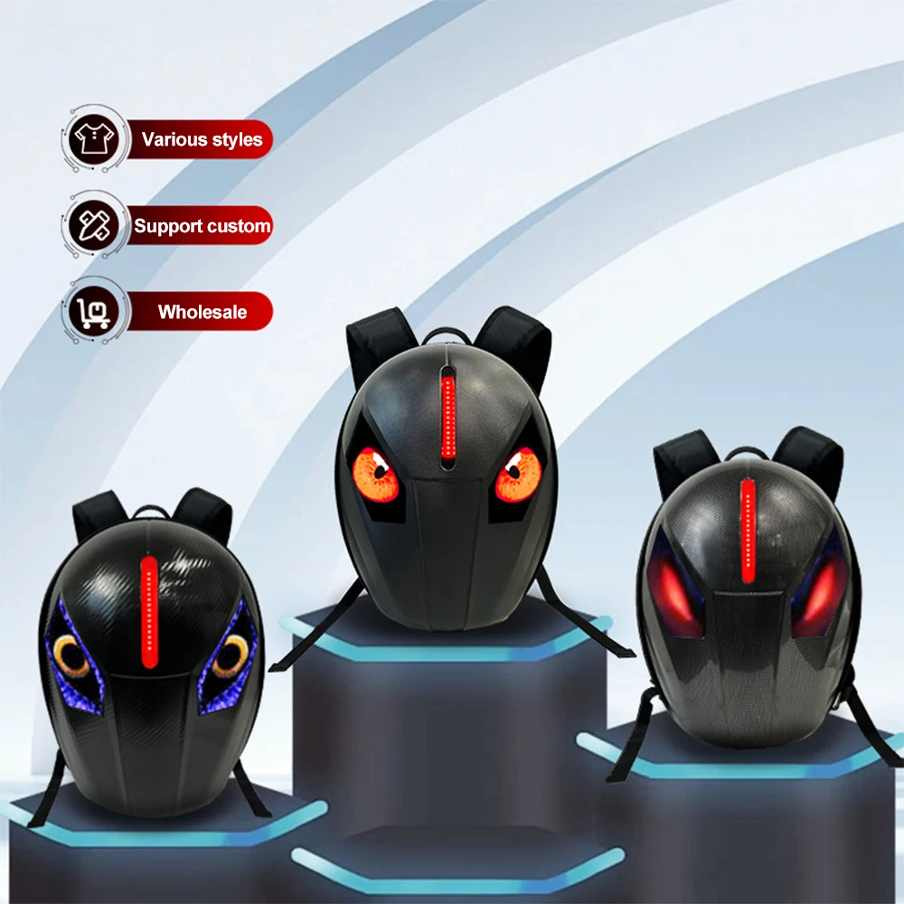 Knight Bag Laptop Backpack Motorcycle Riding Bag Manufacturer Led Display Backpack Waterproof Hard Shell Diy Smart Led Backpack