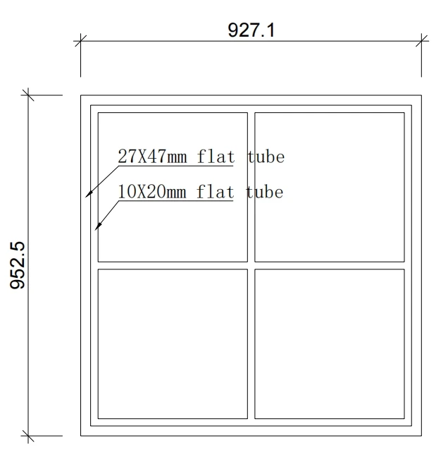 5+6A+5 mm Tempered Glass Steel Fixed Windows Simple Steel Window Grill Design
