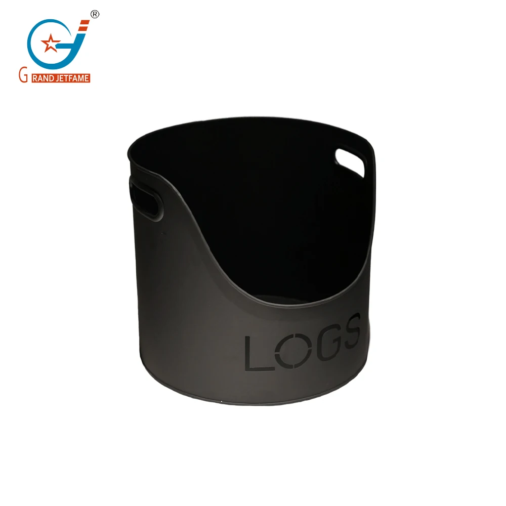 High Quality Metal Firewood Tools Bucket Black Iron Coal Ash Bucket Fireside Metal Storage Set