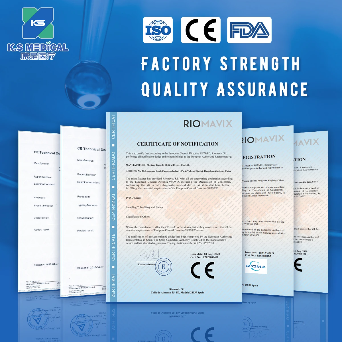 KS Medical 1.8ml 2.7ml 5ml PT Vacuum Blood Collection Sodium Citrate Coagulation Tube