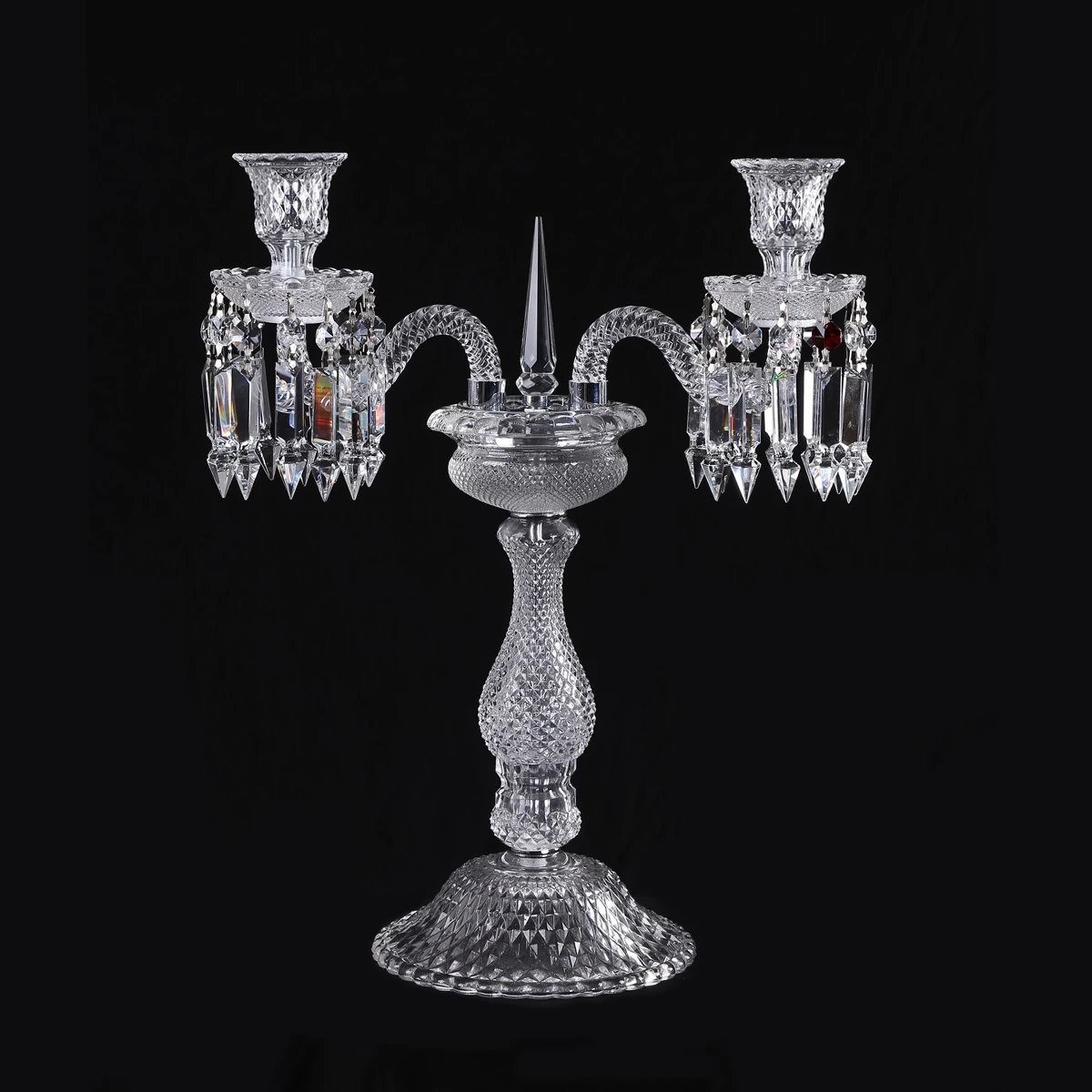 Хрустальный подсвечник для свадебного декора