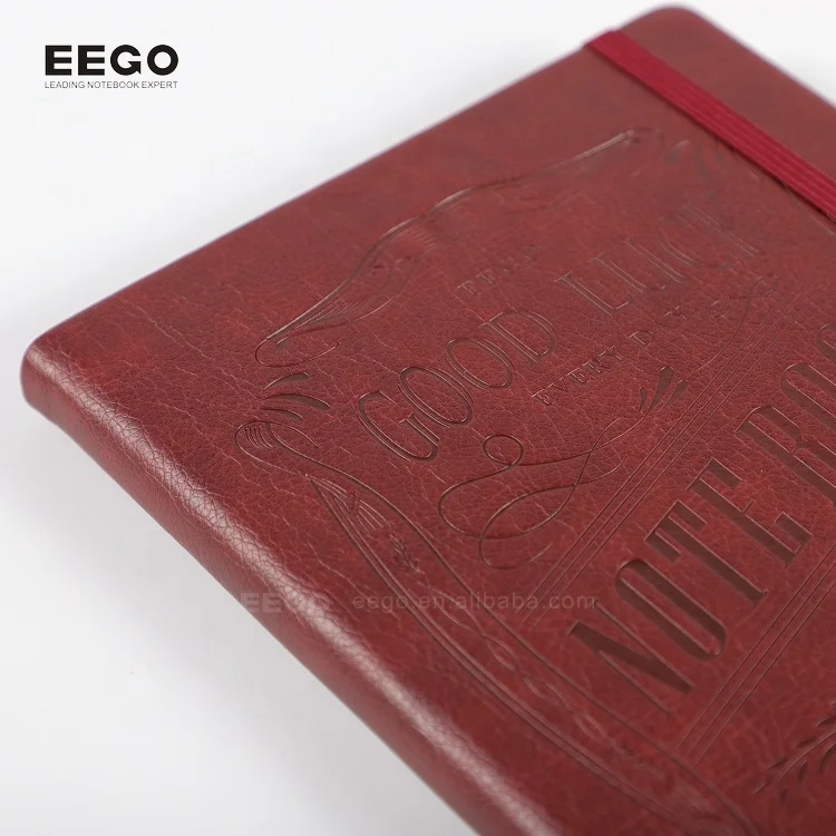 Персонализированный деловой блокнот в твердом переплете из искусственной кожи настраиваемый черный красный журнал A5 дневник