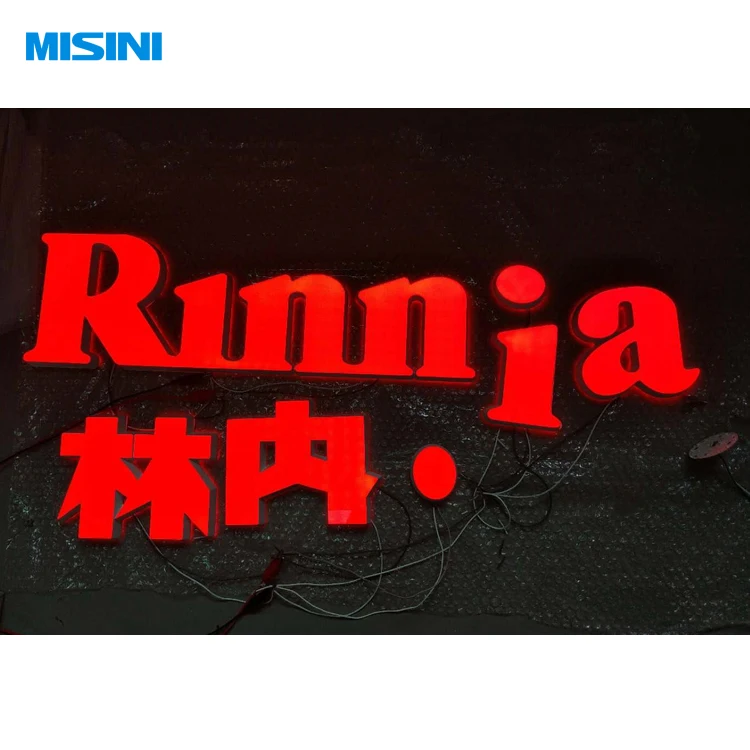 Factory Customized Led Letter Hanging Led Sign Lit Words Chain Store Advertising Signboard For Showcase