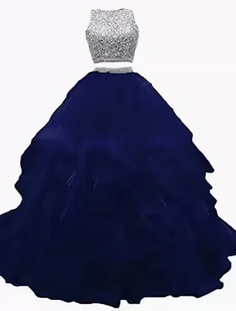 Wholesale customization Evening Gown Open Back Slim and Long Large Swing Fluffy Dress Wedding Dress Two Piece Set