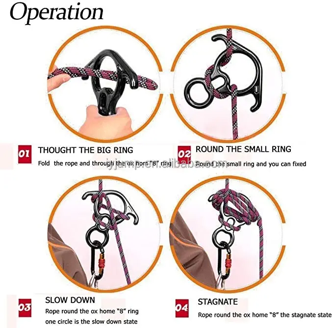 Aerial Yoga Hammock Accessories Bungee Yoga High-Strength 8 Shaped Ring Yoga Horn Rings For Mountaineering Rock Climbing